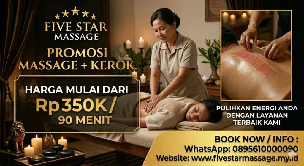 Massage + Kop / Kerik di Five Star Spa Massage